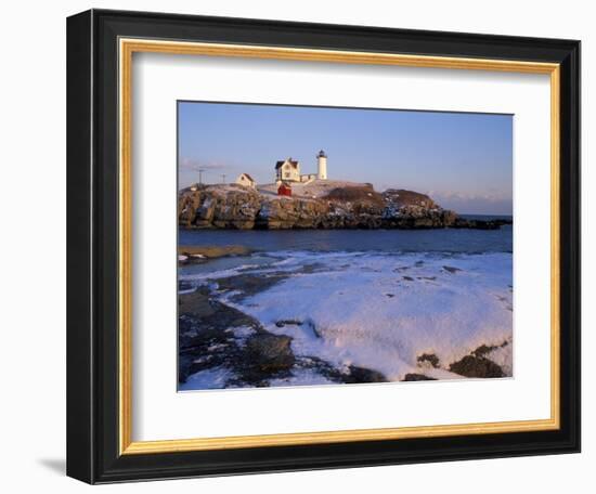 Cape Neddick Lighthouse, The Nubble, Maine, USA-Jerry & Marcy Monkman-Framed Photographic Print