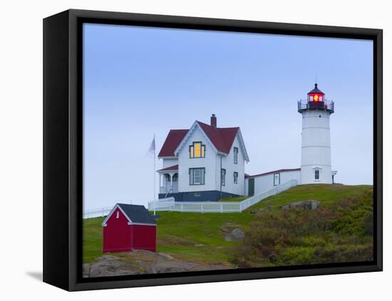 Cape Neddick (The Nubble) Lighthouse, Cape Neddick, Maine, New England, USA, North America-Alan Copson-Framed Premier Image Canvas