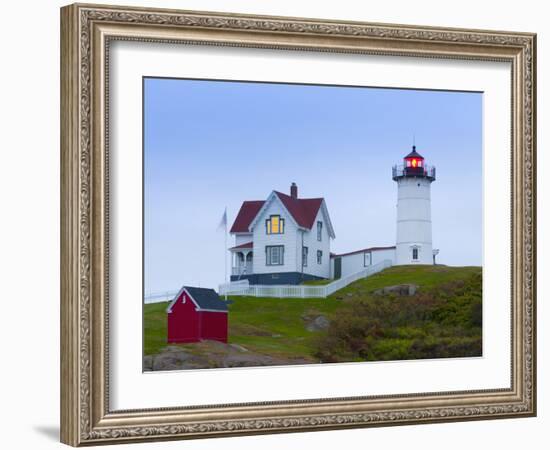 Cape Neddick (The Nubble) Lighthouse, Cape Neddick, Maine, New England, USA, North America-Alan Copson-Framed Photographic Print