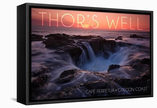 Cape Perpetua, Oregon Coast - Thors Well-Lantern Press-Framed Stretched Canvas
