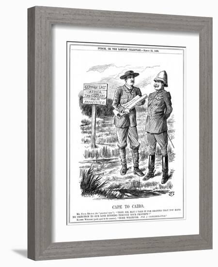 Cape to Cairo, 1899-John Tenniel-Framed Giclee Print