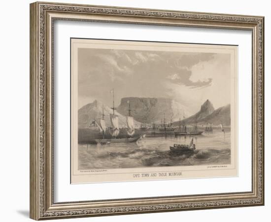 Cape Town and Table Mountain, Litho by Sarony and Co., 1855-Peter Bernhard Wilhelm Heine-Framed Giclee Print