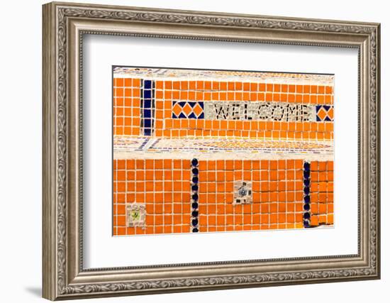 Cape Town, Exterior Wall, Mosaic, 'Welcome'-Catharina Lux-Framed Photographic Print