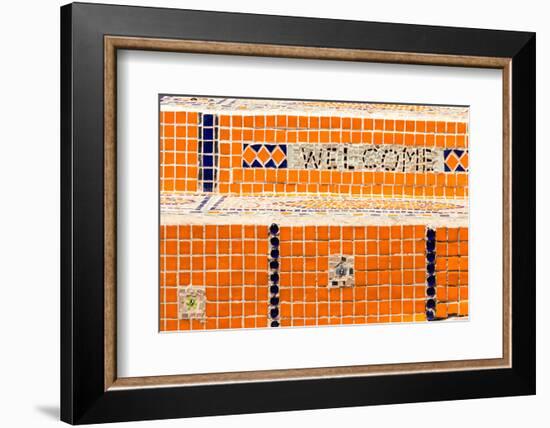 Cape Town, Exterior Wall, Mosaic, 'Welcome'-Catharina Lux-Framed Photographic Print