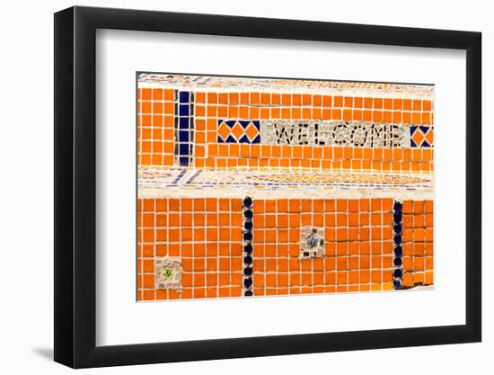 Cape Town, Exterior Wall, Mosaic, 'Welcome'-Catharina Lux-Framed Photographic Print