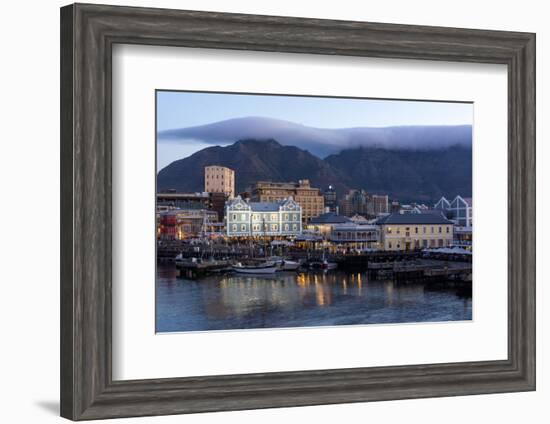 Cape Town, Harbour, Table Mountain with 'Tablecloth'-Catharina Lux-Framed Photographic Print