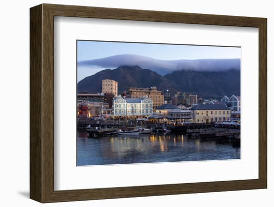 Cape Town, Harbour, Table Mountain with 'Tablecloth'-Catharina Lux-Framed Photographic Print