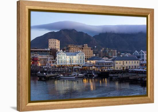 Cape Town, Harbour, Table Mountain with 'Tablecloth'-Catharina Lux-Framed Premier Image Canvas