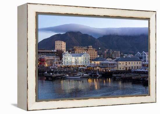 Cape Town, Harbour, Table Mountain with 'Tablecloth'-Catharina Lux-Framed Premier Image Canvas