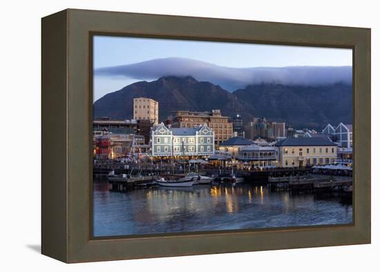 Cape Town, Harbour, Table Mountain with 'Tablecloth'-Catharina Lux-Framed Premier Image Canvas