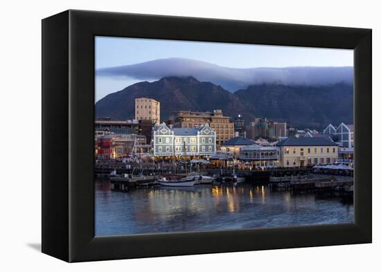 Cape Town, Harbour, Table Mountain with 'Tablecloth'-Catharina Lux-Framed Premier Image Canvas