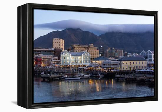 Cape Town, Harbour, Table Mountain with 'Tablecloth'-Catharina Lux-Framed Premier Image Canvas