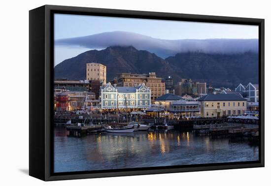 Cape Town, Harbour, Table Mountain with 'Tablecloth'-Catharina Lux-Framed Premier Image Canvas