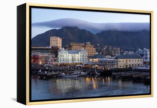 Cape Town, Harbour, Table Mountain with 'Tablecloth'-Catharina Lux-Framed Premier Image Canvas