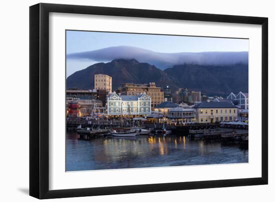 Cape Town, Harbour, Table Mountain with 'Tablecloth'-Catharina Lux-Framed Photographic Print