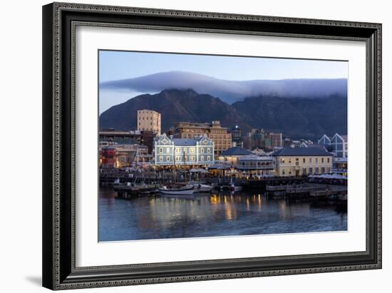 Cape Town, Harbour, Table Mountain with 'Tablecloth'-Catharina Lux-Framed Photographic Print