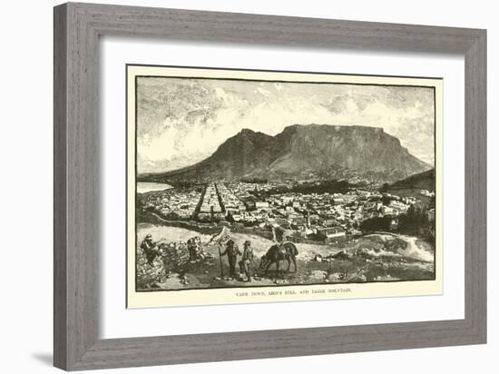 Cape Town, Lion's Hill, and Table Mountain-null-Framed Giclee Print