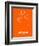 Cape Town Street Map Orange-NaxArt-Framed Premium Giclee Print