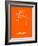 Cape Town Street Map Orange-NaxArt-Framed Art Print