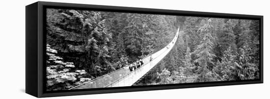 Capilano Bridge, Suspended Walk, Vancouver, British Columbia, Canada-null-Framed Premier Image Canvas
