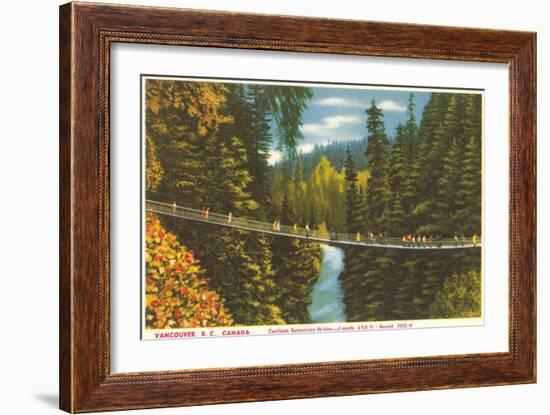 Capilano Bridge, Vancouver, British Columbia-null-Framed Premium Giclee Print
