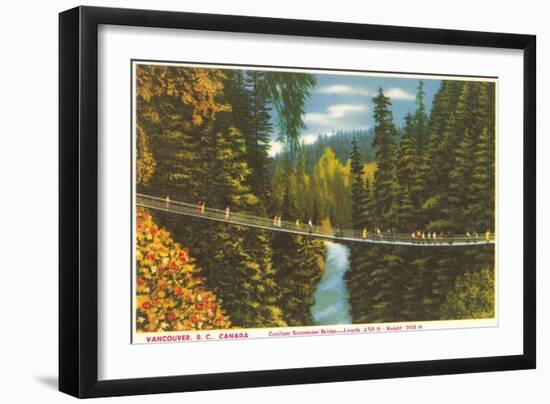 Capilano Bridge, Vancouver, British Columbia-null-Framed Premium Giclee Print