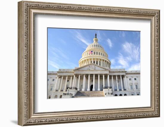 Capital Building in Washington DC ,Close Up-abracadabra99-Framed Photographic Print