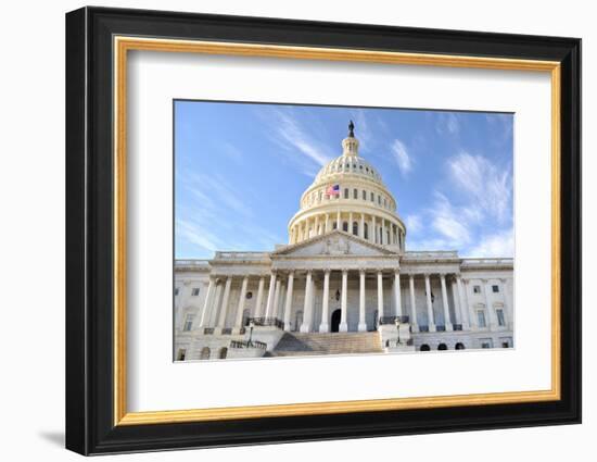 Capital Building in Washington DC ,Close Up-abracadabra99-Framed Photographic Print