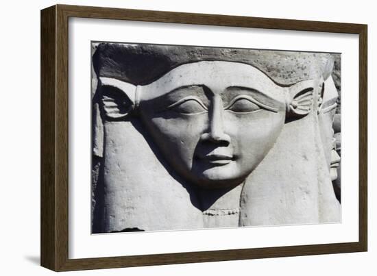 Capital Depicting Goddess Hathor, Temple of Hathor, Dendera, Egypt-null-Framed Giclee Print