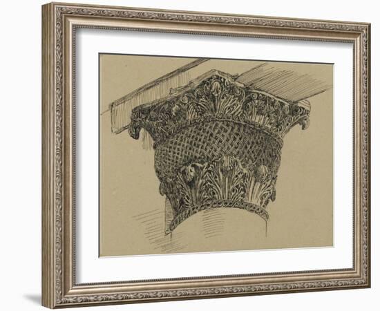 Capital from the Mosque of El-Aksa, Illustration from 'The Life of Our Lord Jesus Christ', 1886-94-James Tissot-Framed Giclee Print