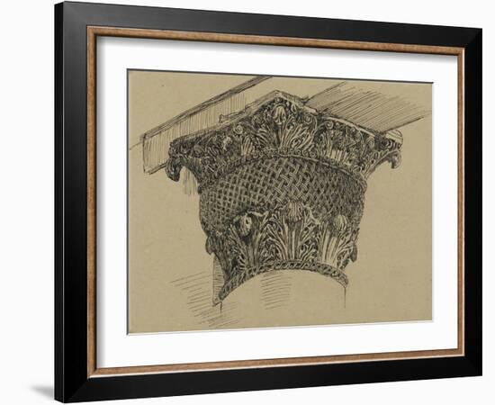 Capital from the Mosque of El-Aksa, Illustration from 'The Life of Our Lord Jesus Christ', 1886-94-James Tissot-Framed Giclee Print