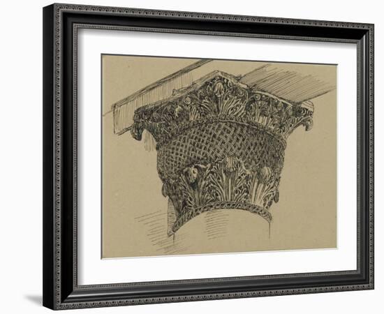 Capital from the Mosque of El-Aksa, Illustration from 'The Life of Our Lord Jesus Christ', 1886-94-James Tissot-Framed Giclee Print