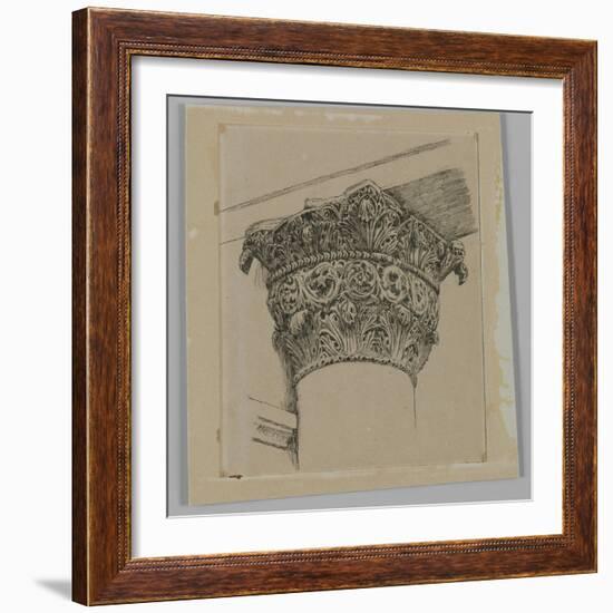 Capital from the Mosque of El-Aksa, Illustration from 'The Life of Our Lord Jesus Christ'-James Tissot-Framed Giclee Print