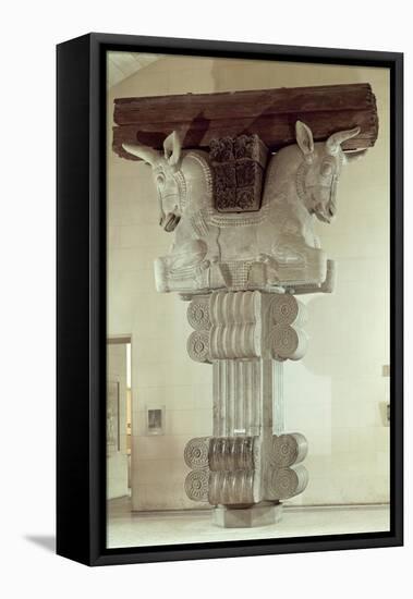 Capital in Persian Style, Column in Apadana, Palace of Darius the Great at Susa, Iran, c. 500 BC-null-Framed Premier Image Canvas