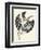 Capital Letter A Decorated with Floral Motifs and a Bird., 1880 (Engraving)-Léonce Justin Alexandre Petit-Framed Giclee Print