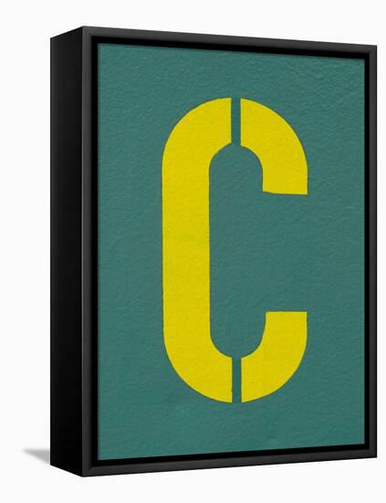 Capital Letter C on Wall.-Sabine Jacobs-Framed Premier Image Canvas