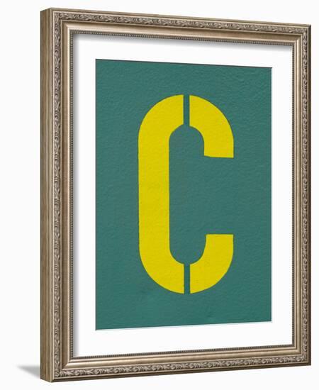 Capital Letter C on Wall.-Sabine Jacobs-Framed Photographic Print