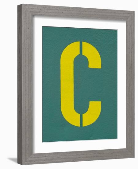 Capital Letter C on Wall.-Sabine Jacobs-Framed Photographic Print