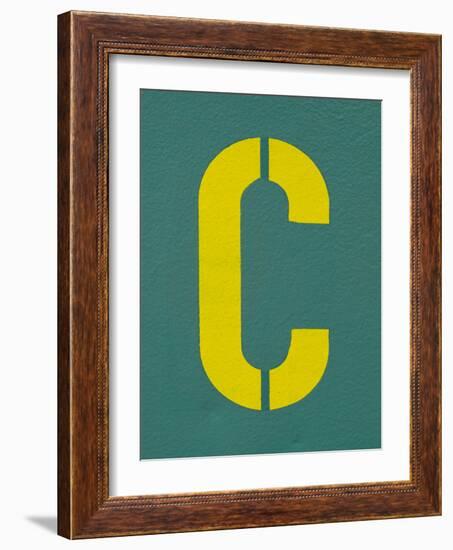 Capital Letter C on Wall.-Sabine Jacobs-Framed Photographic Print