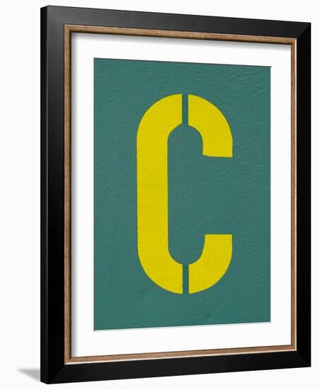 Capital Letter C on Wall.-Sabine Jacobs-Framed Photographic Print