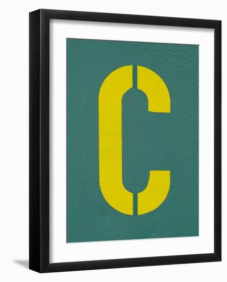 Capital Letter C on Wall.-Sabine Jacobs-Framed Photographic Print