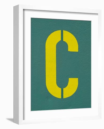 Capital Letter C on Wall.-Sabine Jacobs-Framed Photographic Print