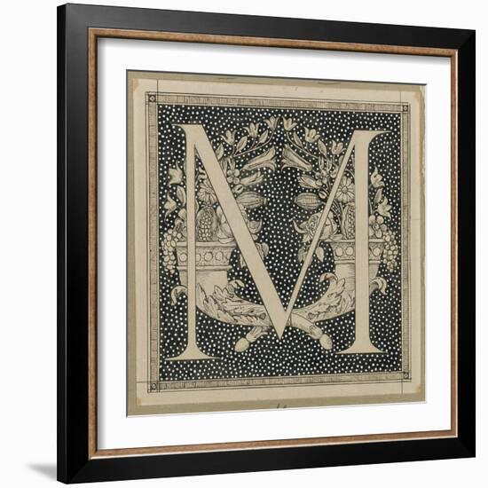 Capital Letter M, Illustration from 'The Life of Our Lord Jesus Christ'-James Tissot-Framed Premium Giclee Print