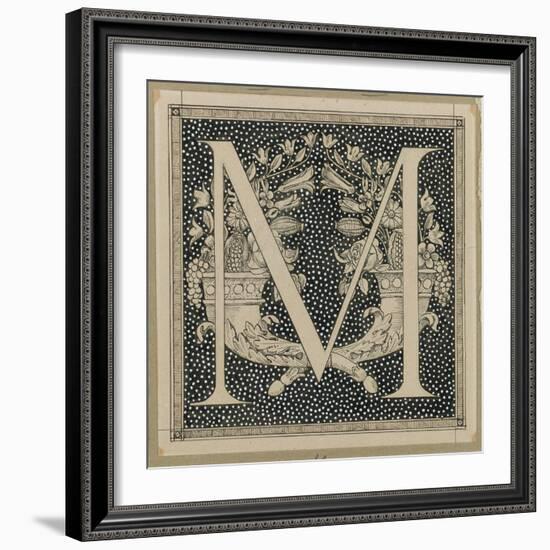 Capital Letter M, Illustration from 'The Life of Our Lord Jesus Christ'-James Tissot-Framed Premium Giclee Print