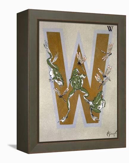 Capital Letter W, from L'Art Croquis D'Animaux, Published Paris, c.1920-Jean Saude-Framed Premier Image Canvas