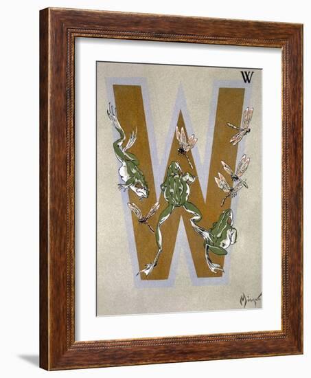 Capital Letter W, from L'Art Croquis D'Animaux, Published Paris, c.1920-Jean Saude-Framed Giclee Print