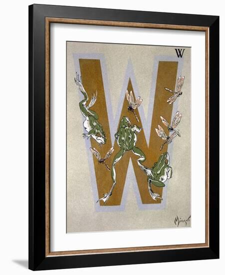 Capital Letter W, from L'Art Croquis D'Animaux, Published Paris, c.1920-Jean Saude-Framed Giclee Print