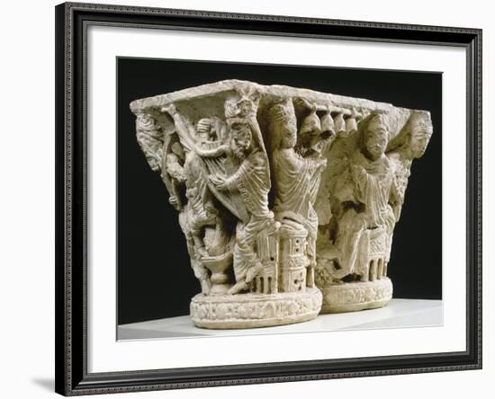 Capital of Musicians, from the Cloister of the Abbey of St Georges De Boscherville in France-null-Framed Giclee Print