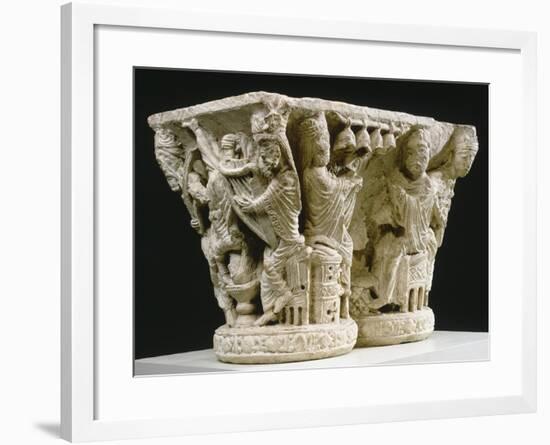 Capital of Musicians, from the Cloister of the Abbey of St Georges De Boscherville in France-null-Framed Giclee Print