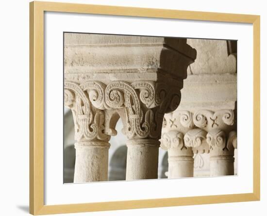 Capitals in Cloister of Notre-Dame De Senanque Abbey, Gordes, Vaucluse, Provence, France-Godong-Framed Photographic Print
